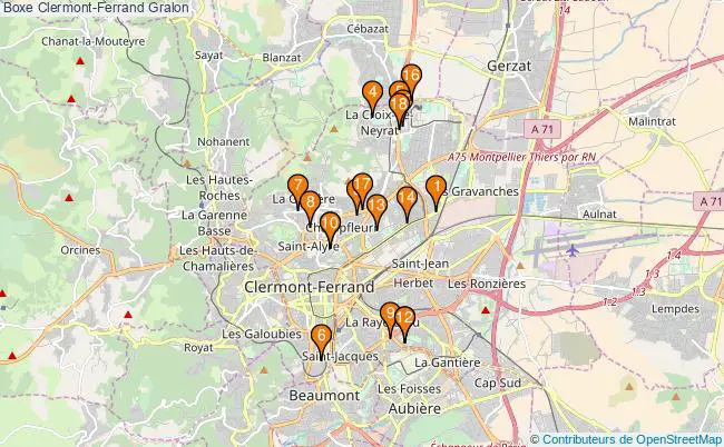 plan Boxe Clermont-Ferrand Associations boxe Clermont-Ferrand : 18 associations
