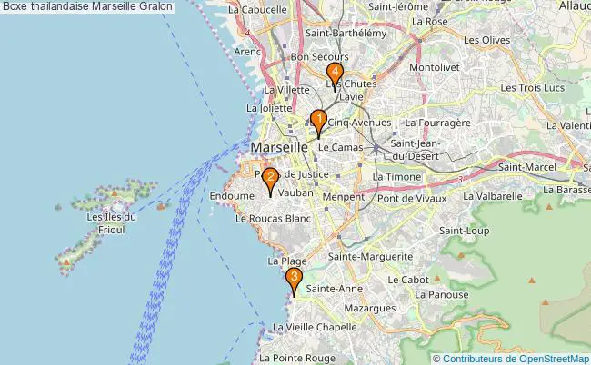 plan Boxe thailandaise Marseille Associations Boxe thailandaise Marseille : 5 associations