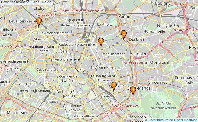 plan Boxe thailandaise Paris Associations Boxe thailandaise Paris : 11 associations