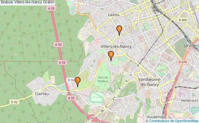 plan Brabois Villers-lès-Nancy Associations Brabois Villers-lès-Nancy : 3 associations