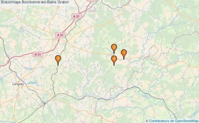 plan Braconnage Bourbonne-les-Bains Associations braconnage Bourbonne-les-Bains : 4 associations