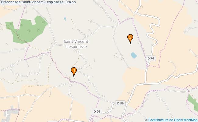 plan Braconnage Saint-Vincent-Lespinasse Associations braconnage Saint-Vincent-Lespinasse : 2 associations