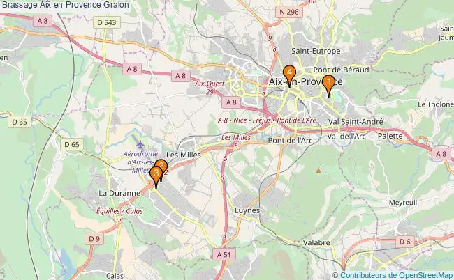 plan Brassage Aix en Provence Associations brassage Aix en Provence : 4 associations