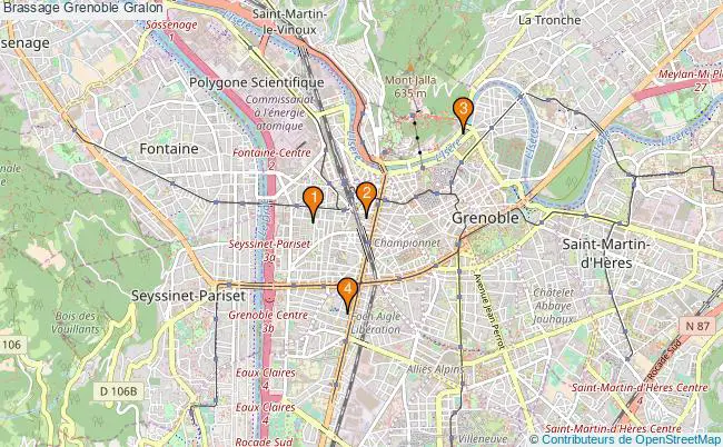 plan Brassage Grenoble Associations brassage Grenoble : 5 associations