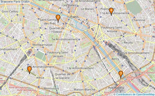 plan Brasserie Paris Associations brasserie Paris : 7 associations