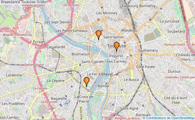 plan Breakdance Toulouse Associations Breakdance Toulouse : 3 associations