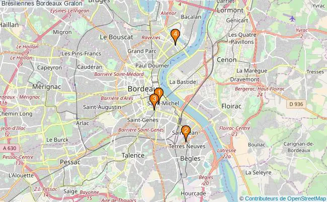 plan Brésiliennes Bordeaux Associations Brésiliennes Bordeaux : 4 associations