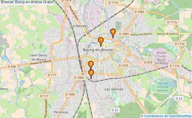 plan Bressan Bourg-en-Bresse Associations bressan Bourg-en-Bresse : 4 associations
