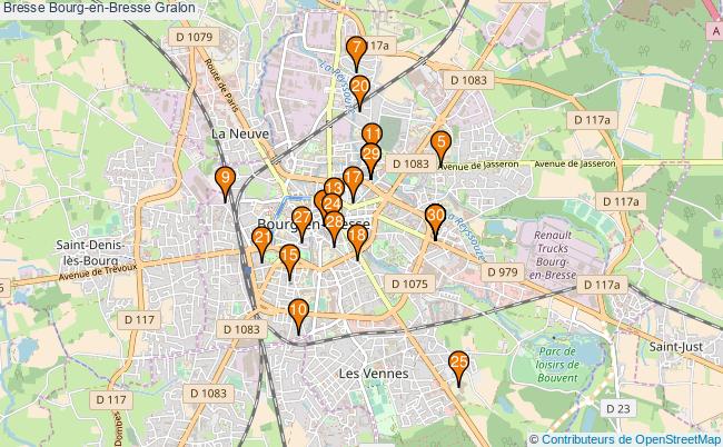 plan Bresse Bourg-en-Bresse Associations Bresse Bourg-en-Bresse : 63 associations