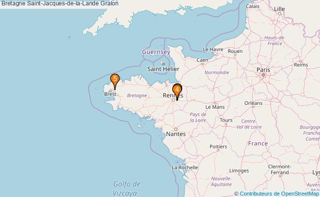 plan Bretagne Saint-Jacques-de-la-Lande Associations Bretagne Saint-Jacques-de-la-Lande : 5 associations