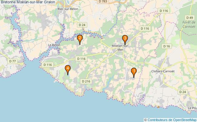 plan Bretonne Moëlan-sur-Mer Associations bretonne Moëlan-sur-Mer : 4 associations