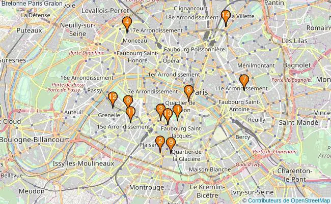 plan Bretonne Paris Associations bretonne Paris : 18 associations