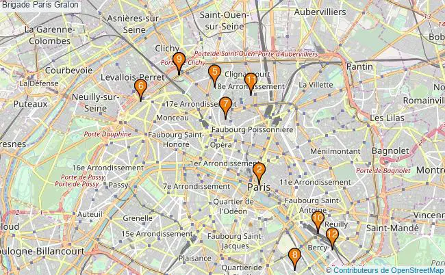 plan Brigade Paris Associations brigade Paris : 12 associations