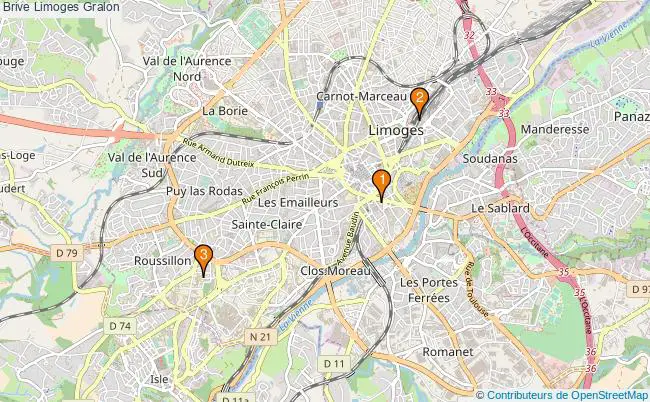 plan Brive Limoges Associations Brive Limoges : 3 associations