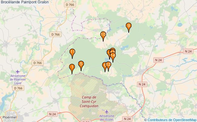plan Brocéliande Paimpont Associations Brocéliande Paimpont : 14 associations