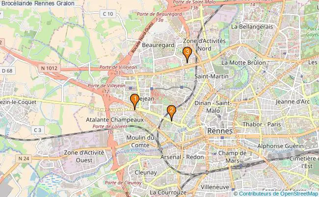 plan Brocéliande Rennes Associations Brocéliande Rennes : 4 associations