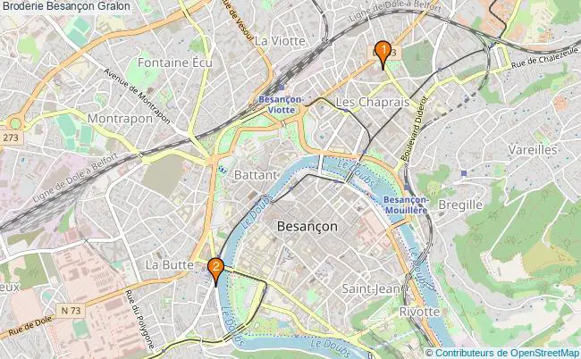 plan Broderie Besançon Associations broderie Besançon : 1 associations