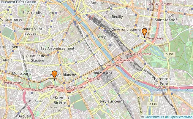 plan Bucarest Paris Associations Bucarest Paris : 2 associations