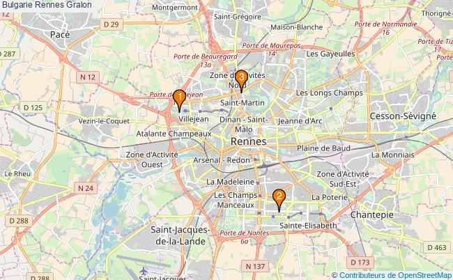 plan Bulgarie Rennes Associations Bulgarie Rennes : 3 associations
