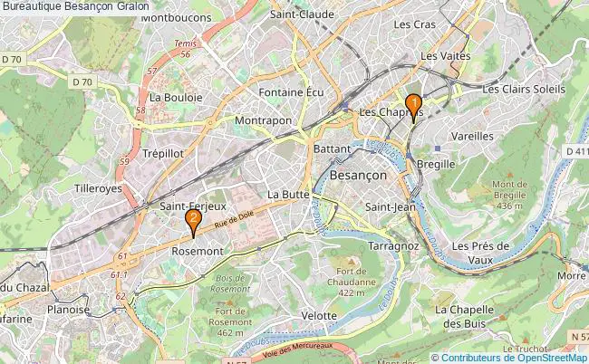 plan Bureautique Besançon Associations bureautique Besançon : 2 associations