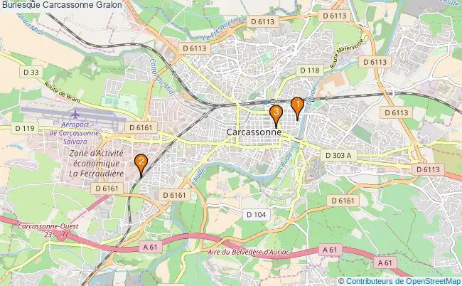 plan Burlesque Carcassonne Associations burlesque Carcassonne : 3 associations