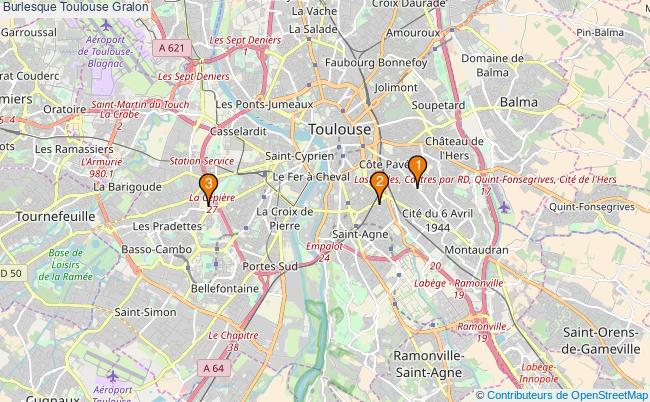 plan Burlesque Toulouse Associations burlesque Toulouse : 3 associations