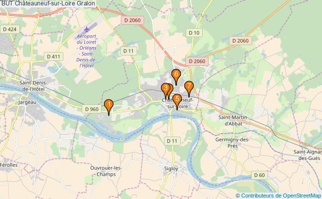 plan BUT Châteauneuf-sur-Loire Associations BUT Châteauneuf-sur-Loire : 6 associations