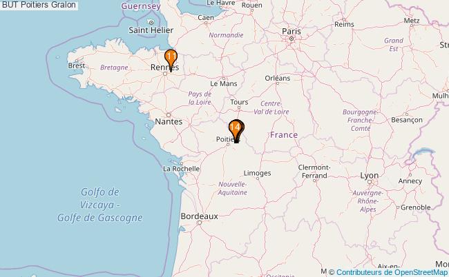 plan BUT Poitiers Associations BUT Poitiers : 28 associations