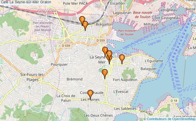 plan Café La Seyne-sur-Mer Associations Café La Seyne-sur-Mer : 8 associations