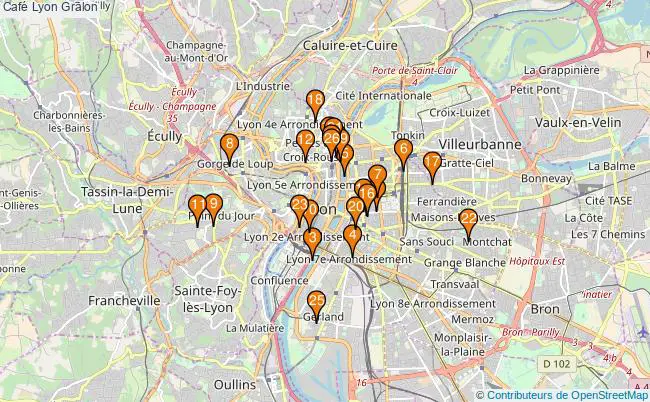 plan Café Lyon Associations Café Lyon : 33 associations