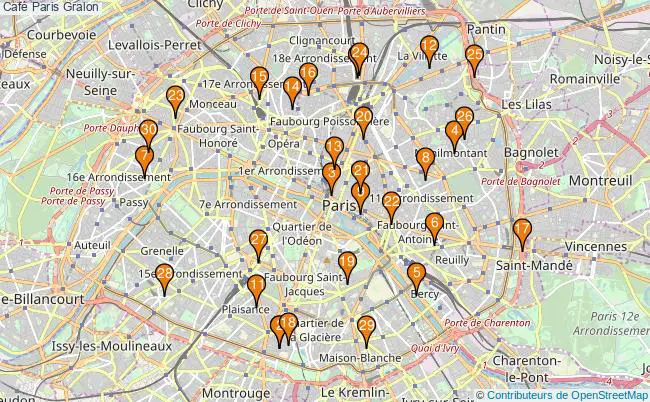 plan Café Paris Associations Café Paris : 83 associations