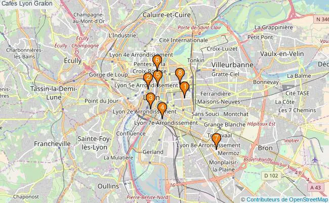plan Cafés Lyon Associations Cafés Lyon : 10 associations