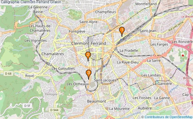 plan Calligraphie Clermont-Ferrand Associations calligraphie Clermont-Ferrand : 3 associations