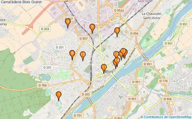 plan Camaraderie Blois Associations Camaraderie Blois : 14 associations