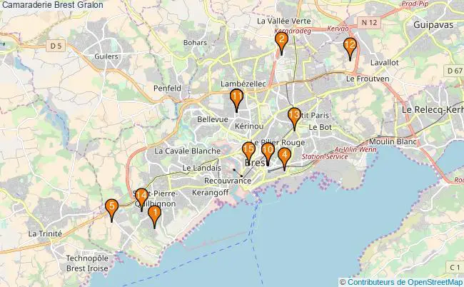 plan Camaraderie Brest Associations Camaraderie Brest : 16 associations