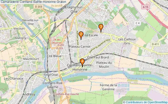 plan Camaraderie Conflans-Sainte-Honorine Associations Camaraderie Conflans-Sainte-Honorine : 4 associations
