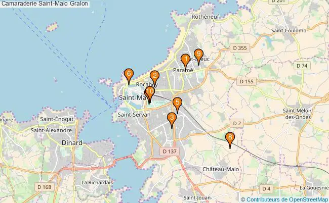 plan Camaraderie Saint-Malo Associations Camaraderie Saint-Malo : 11 associations