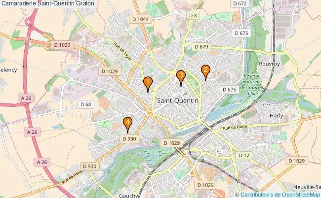 plan Camaraderie Saint-Quentin Associations Camaraderie Saint-Quentin : 7 associations