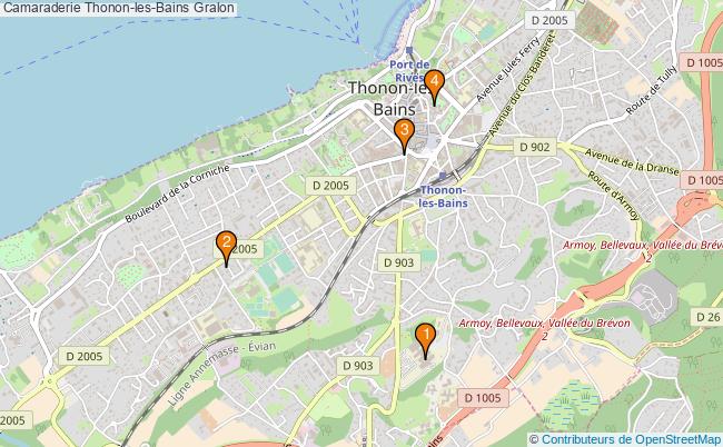 plan Camaraderie Thonon-les-Bains Associations Camaraderie Thonon-les-Bains : 3 associations