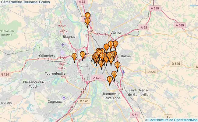 plan Camaraderie Toulouse Associations Camaraderie Toulouse : 59 associations