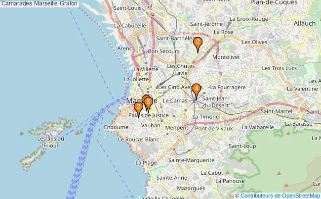plan Camarades Marseille Associations Camarades Marseille : 5 associations