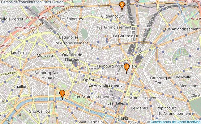plan Camps de concentration Paris Associations camps de concentration Paris : 4 associations