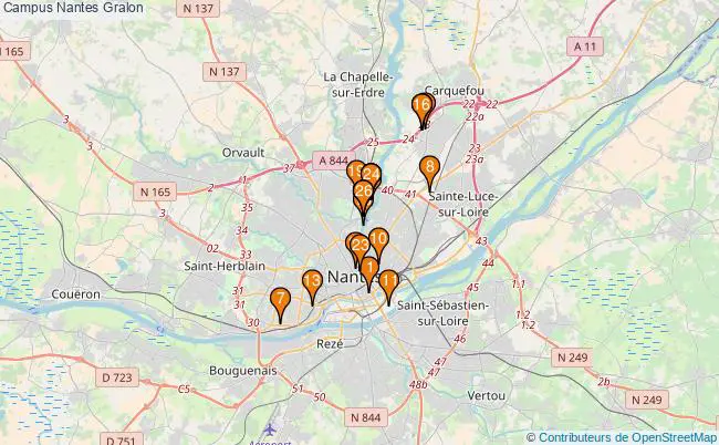 plan Campus Nantes Associations campus Nantes : 49 associations