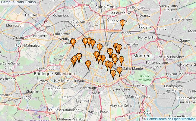 plan Campus Paris Associations campus Paris : 159 associations