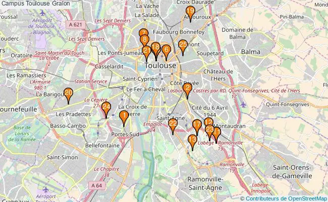plan Campus Toulouse Associations campus Toulouse : 39 associations
