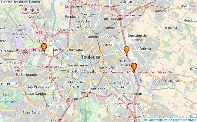 plan Canine Toulouse Associations Canine Toulouse : 3 associations