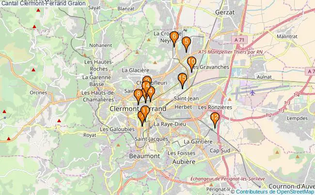 plan Cantal Clermont-Ferrand Associations Cantal Clermont-Ferrand : 16 associations