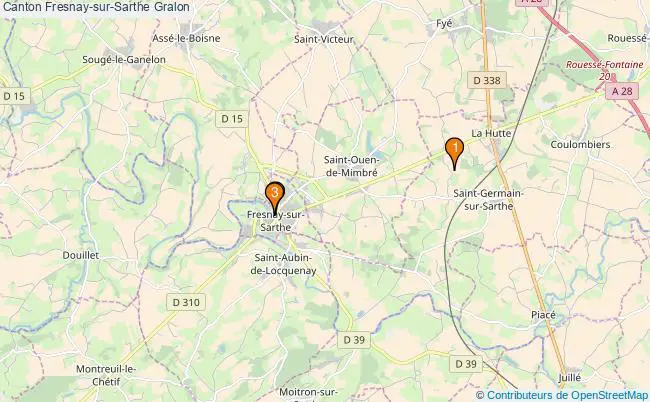plan Canton Fresnay-sur-Sarthe Associations canton Fresnay-sur-Sarthe : 3 associations