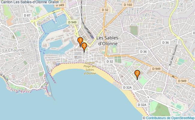 plan Canton Les Sables-d'Olonne Associations canton Les Sables-d'Olonne : 4 associations