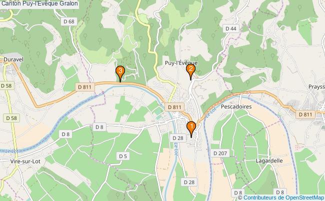 plan Canton Puy-l'Evêque Associations canton Puy-l'Evêque : 3 associations
